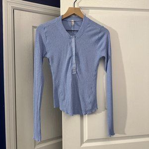 EUC - Free People Long Sleeve - Baby Blue - Medium